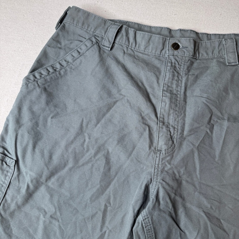 Carhartt Mens B147 STL Loose Fit Canvas Carpenter Work Shorts Grey Size 40